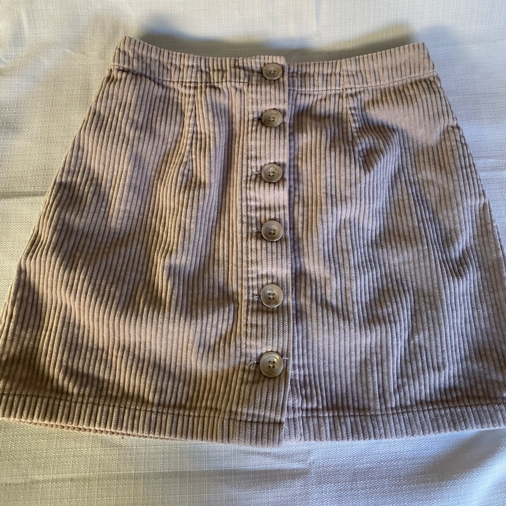 Beige corduroy skirt
